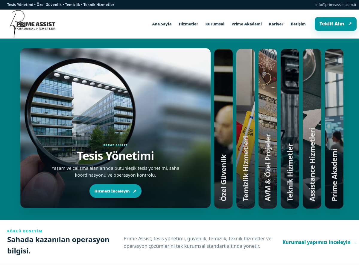Prime Assist site ekran görüntüsü